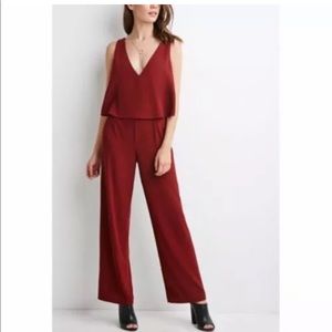 LAYERED CREPE JUMPSUIT- Size Small